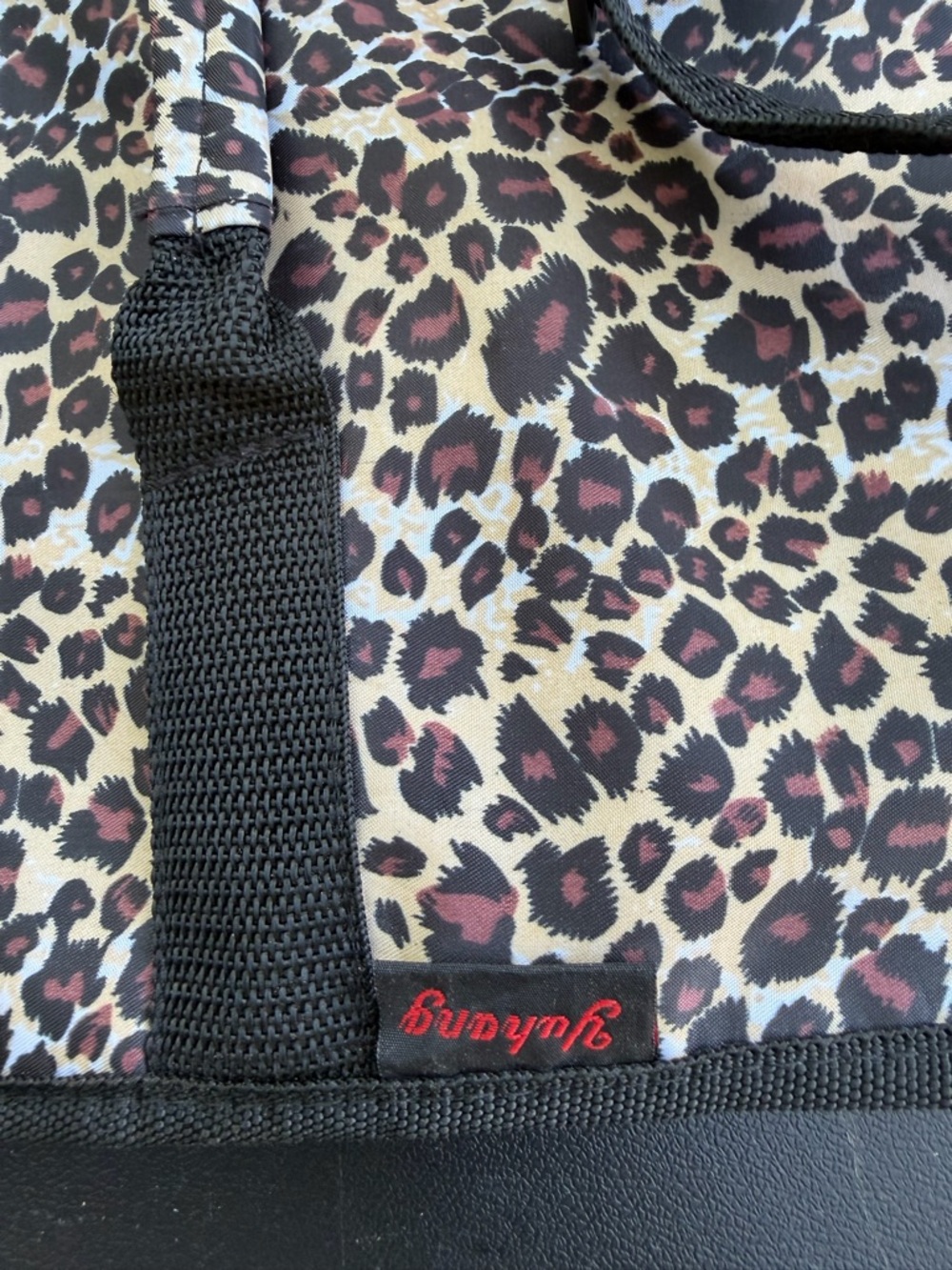 Leopard Print Storage Luggage roll Bag in Beige and Black